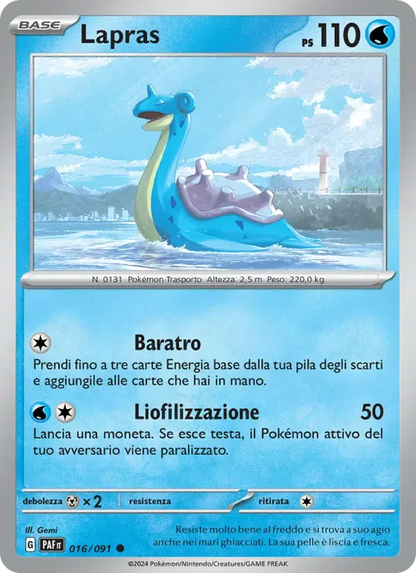 Lapras — Destino di Paldea 16 Italian Pokémon card
