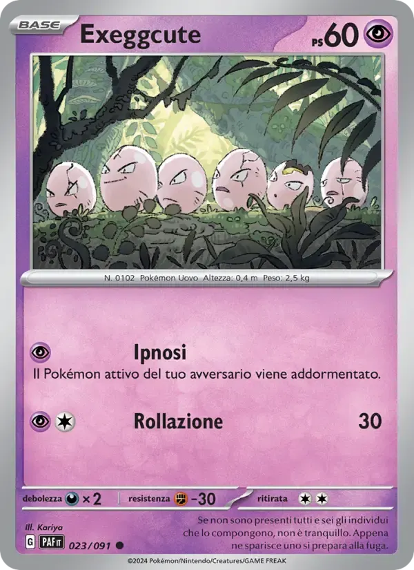 Exeggcute — Destino di Paldea 23 Italian Pokémon card