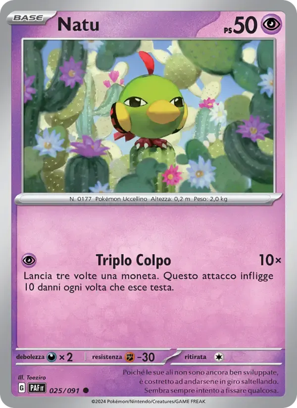 Natu — Destino di Paldea 25 Italian Pokémon card