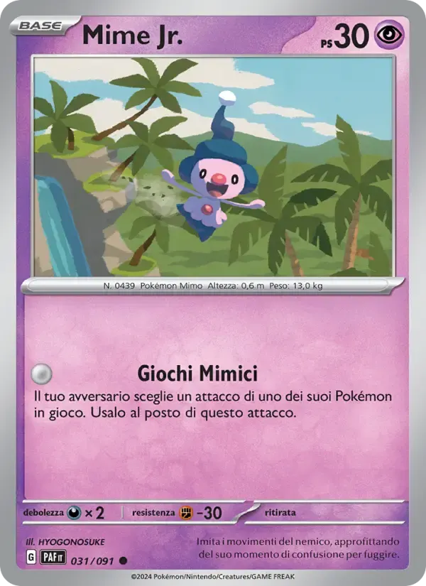 Mime Jr. — Destino di Paldea 31 Italian Pokémon card