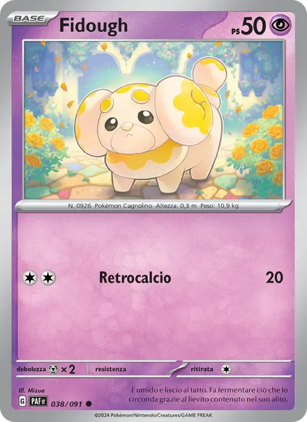 Fidough — Destino di Paldea 38 Italian Pokémon card