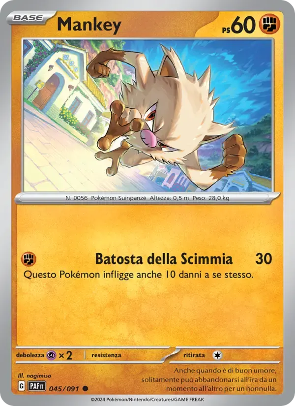 Mankey — Destino di Paldea 45 Italian Pokémon card