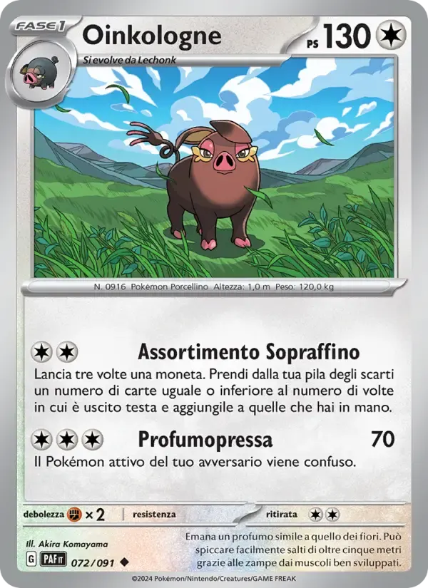 Oinkologne — Destino di Paldea 72 Italian Pokémon card