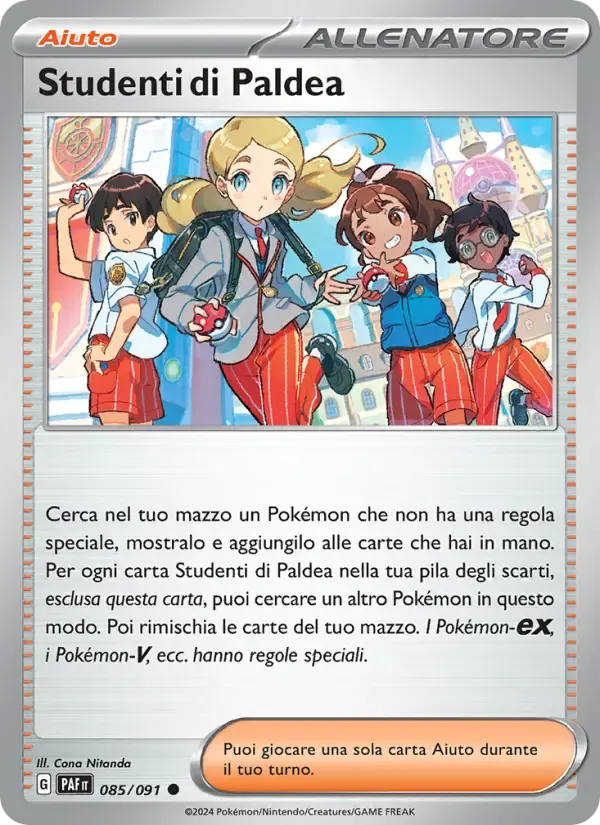 Studenti di Paldea — Destino di Paldea 85 Italian Pokémon card