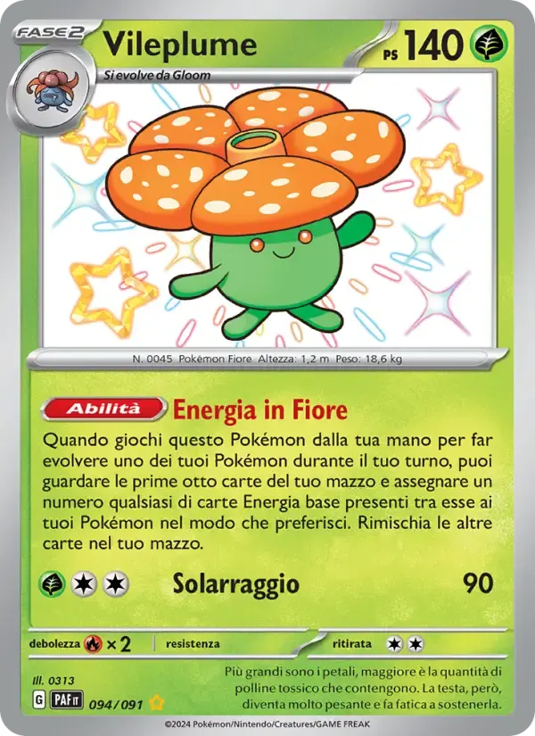 Vileplume — Destino di Paldea 94 Italian Pokémon card
