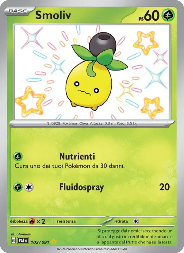 Smoliv — Destino di Paldea 102 Italian Pokémon card