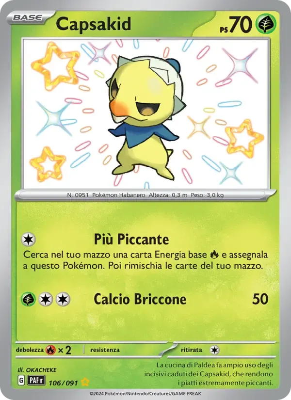 Capsakid — Destino di Paldea 106 Italian Pokémon card