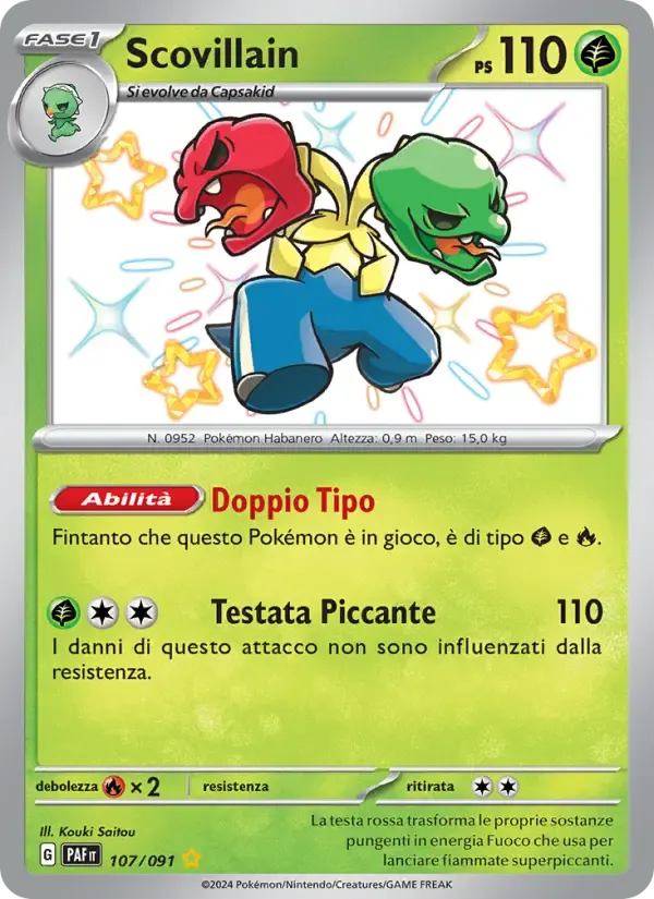 Scovillain — Destino di Paldea 107 Italian Pokémon card