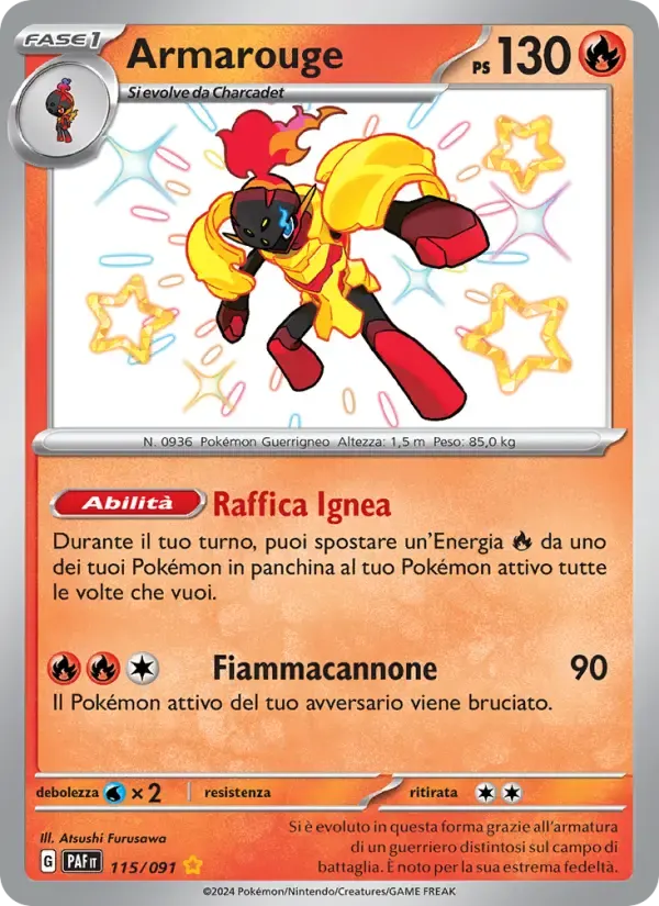 Armarouge — Destino di Paldea 115 Italian Pokémon card
