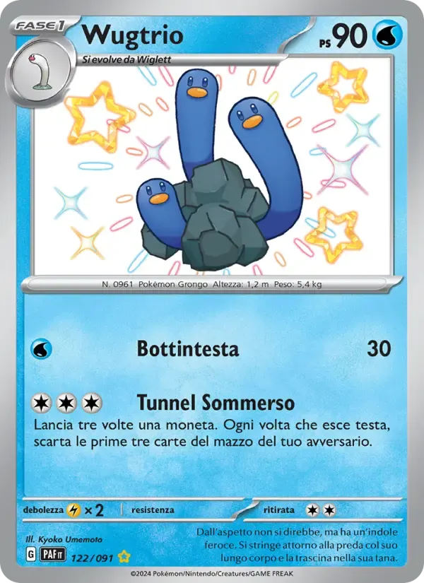 Wugtrio — Destino di Paldea 122 Italian Pokémon card