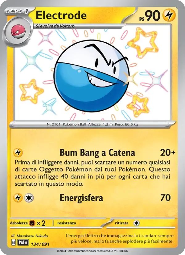 Electrode — Destino di Paldea 134 Italian Pokémon card