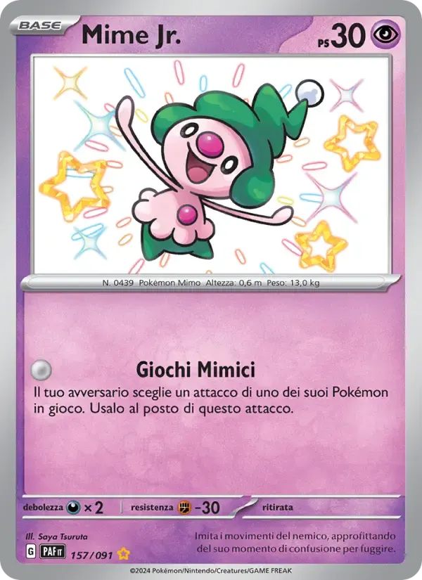 Mime Jr. — Destino di Paldea 157 Italian Pokémon card