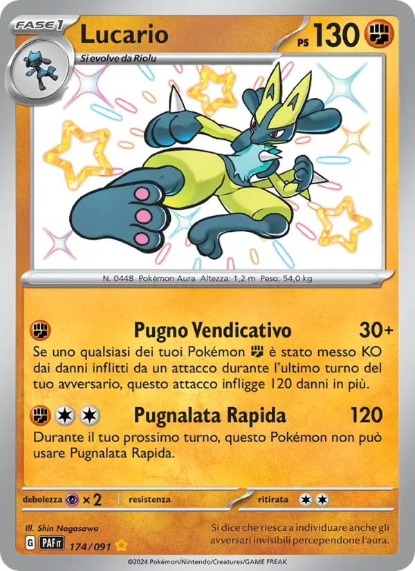 Lucario — Destino di Paldea 174 Italian Pokémon card