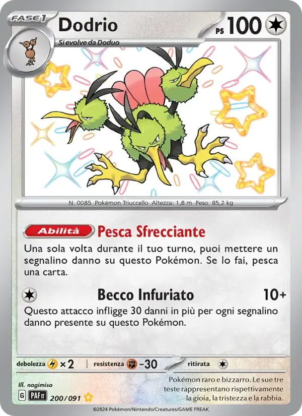 Dodrio — Destino di Paldea 200 Italian Pokémon card