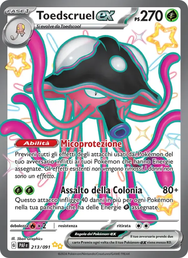 Toedscruel-ex — Destino di Paldea 213 Italian Pokémon card