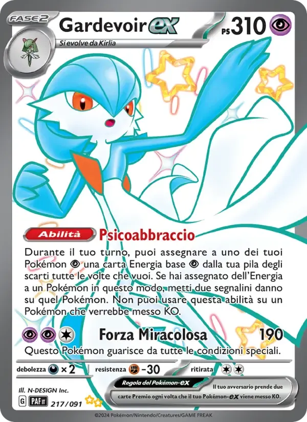Gardevoir-ex — Destino di Paldea 217 Italian Pokémon card