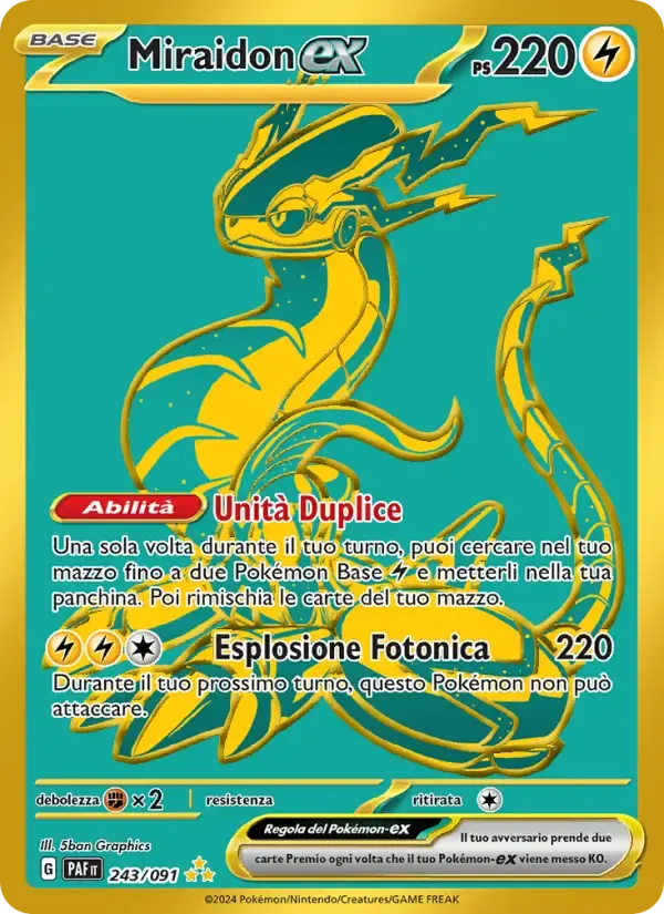 Miraidon-ex — Destino di Paldea 243 Italian Pokémon card