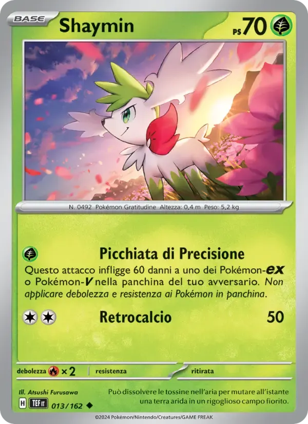Shaymin — Cronoforze 13 Italian Pokémon card