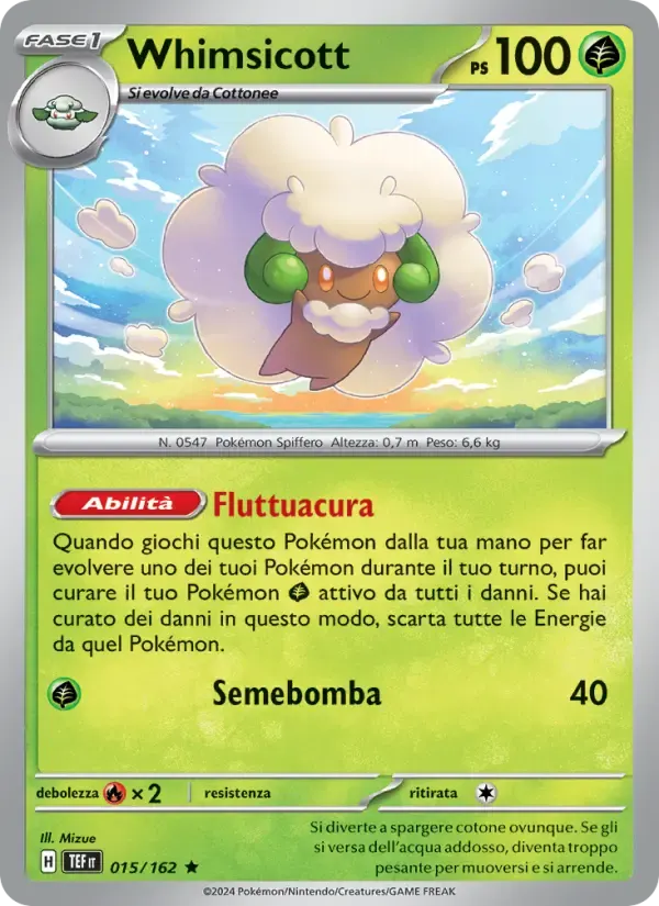 Whimsicott — Cronoforze 15 Italian Pokémon card