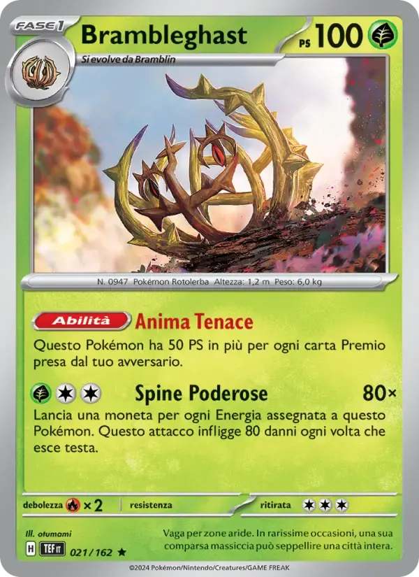 Brambleghast — Cronoforze 21 Italian Pokémon card