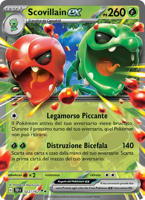 Scovillain-ex — Cronoforze 22 Italian Pokémon card