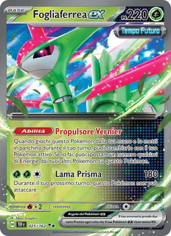 Fogliaferrea-ex — Cronoforze 25 Italian Pokémon card