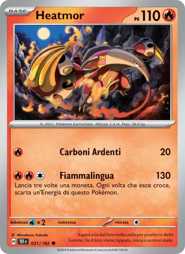 Heatmor — Cronoforze 31 Italian Pokémon card