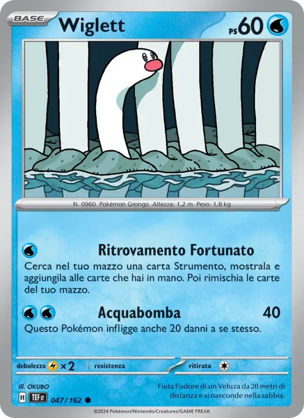 Wiglett — Cronoforze 47 Italian Pokémon card