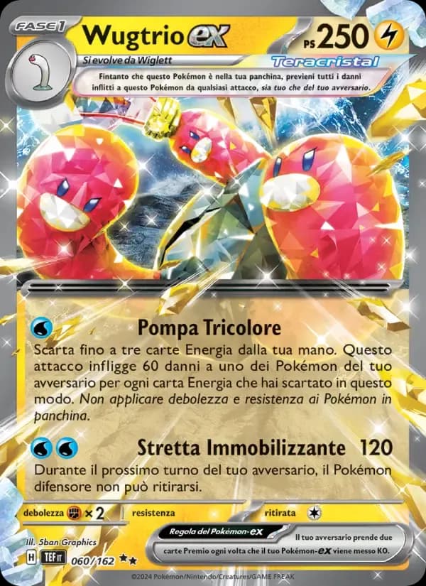 Wugtrio-ex — Cronoforze 60 Italian Pokémon card
