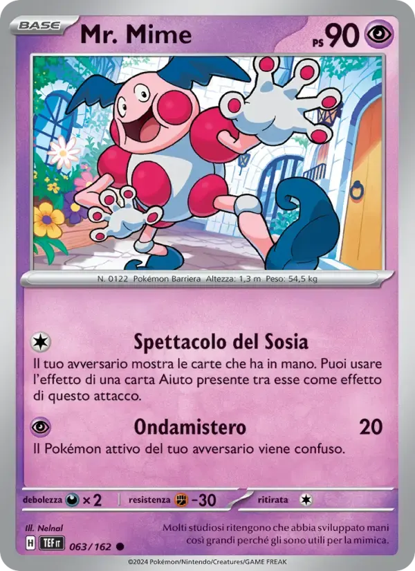 Mr. Mime — Cronoforze 63 Italian Pokémon card