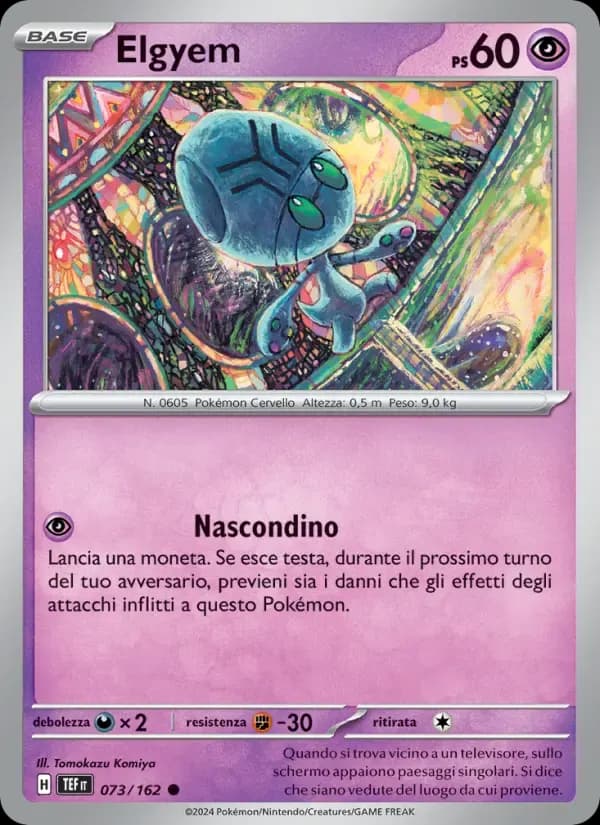 Elgyem — Cronoforze 73 Italian Pokémon card