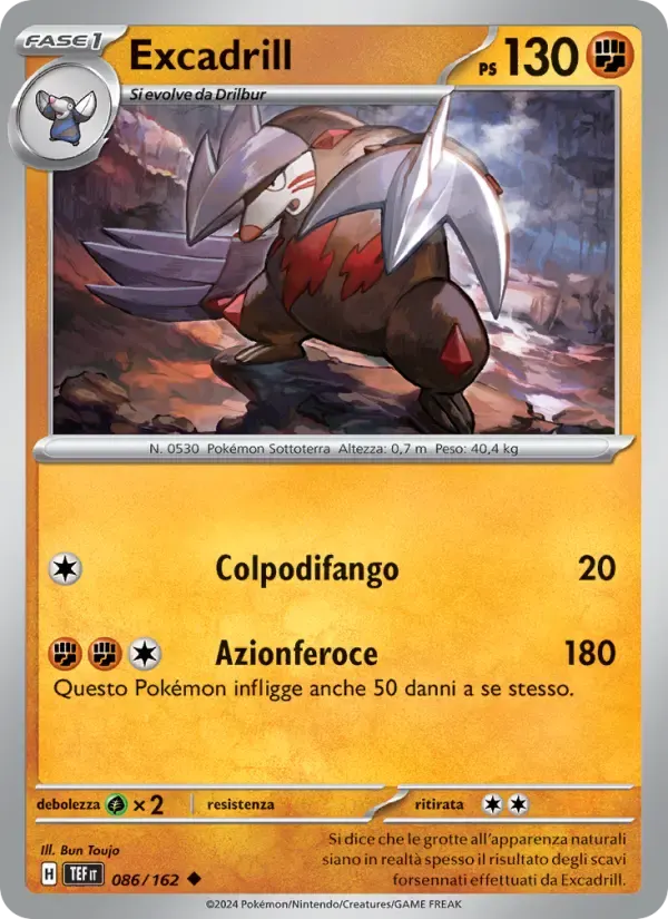 Excadrill — Cronoforze 86 Italian Pokémon card