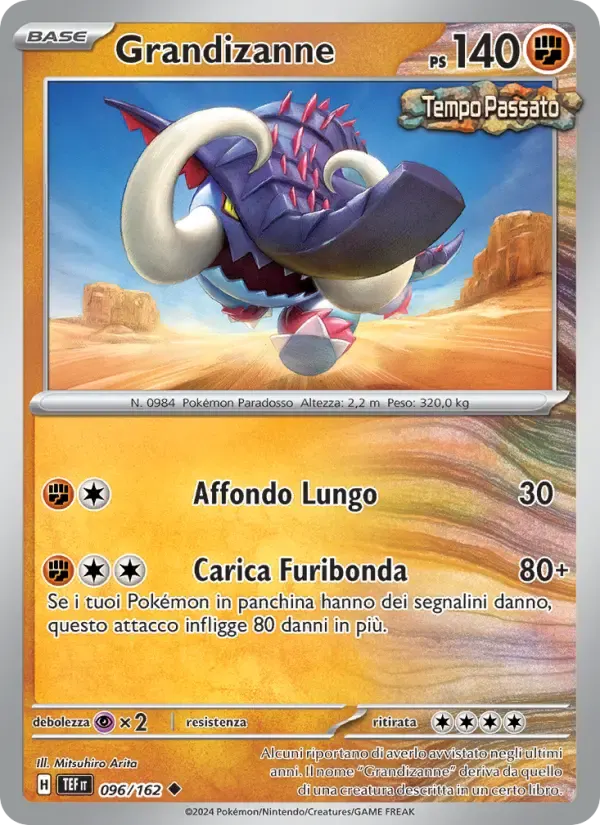 Grandizanne — Cronoforze 96 Italian Pokémon card