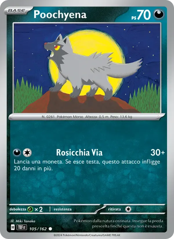 Poochyena — Cronoforze 105 Italian Pokémon card