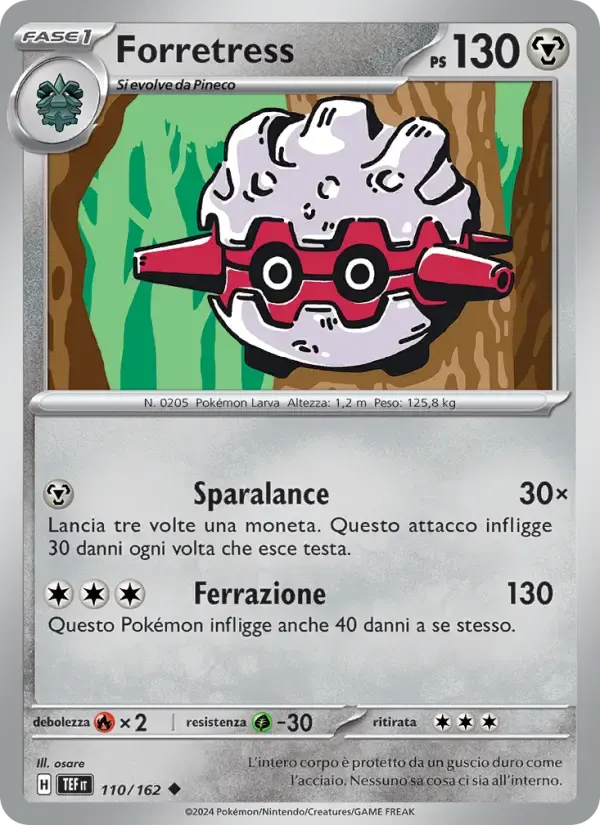 Forretress — Cronoforze 110 Italian Pokémon card