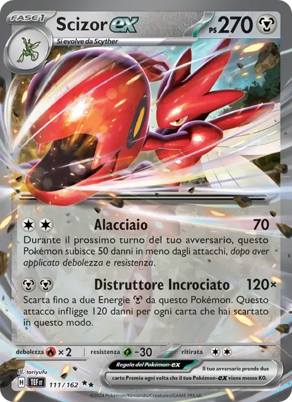 Scizor-ex — Cronoforze 111 Italian Pokémon card
