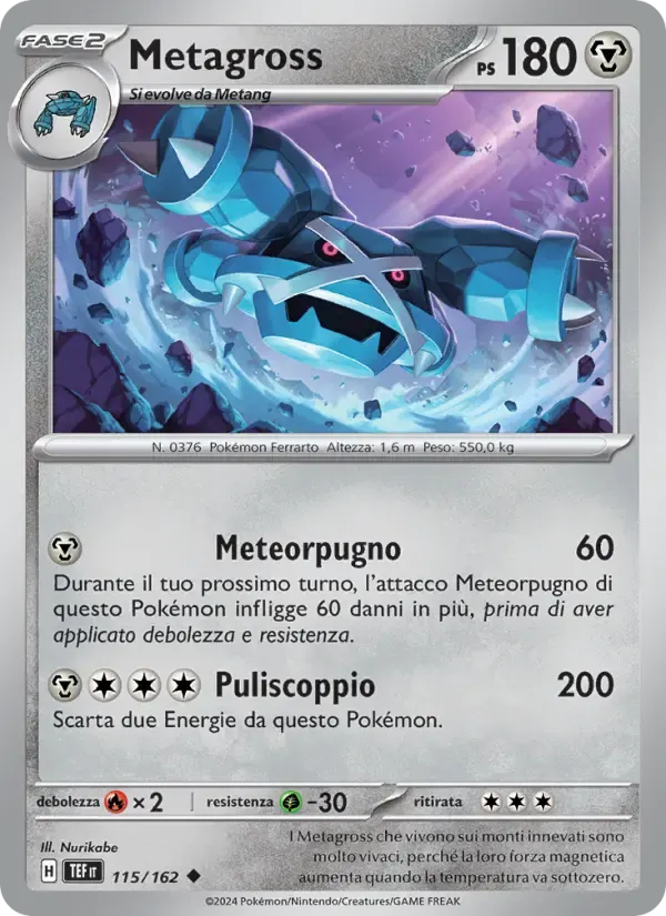 Metagross — Cronoforze 115 Italian Pokémon card