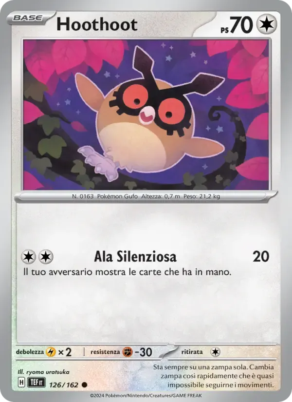 Hoothoot — Cronoforze 126 Italian Pokémon card