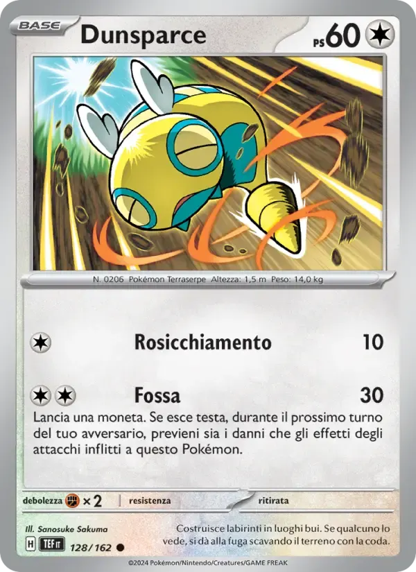 Dunsparce — Cronoforze 128 Italian Pokémon card