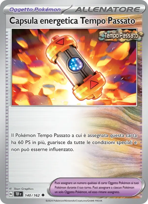 Capsula energetica Tempo Passato — Cronoforze 140 Italian Pokémon card