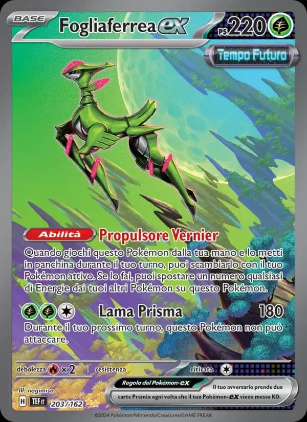 Fogliaferrea-ex — Cronoforze 203 Italian Pokémon card