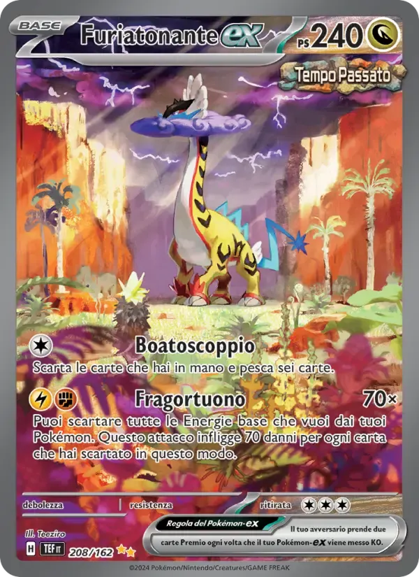 Furiatonante-ex — Cronoforze 208 Italian Pokémon card