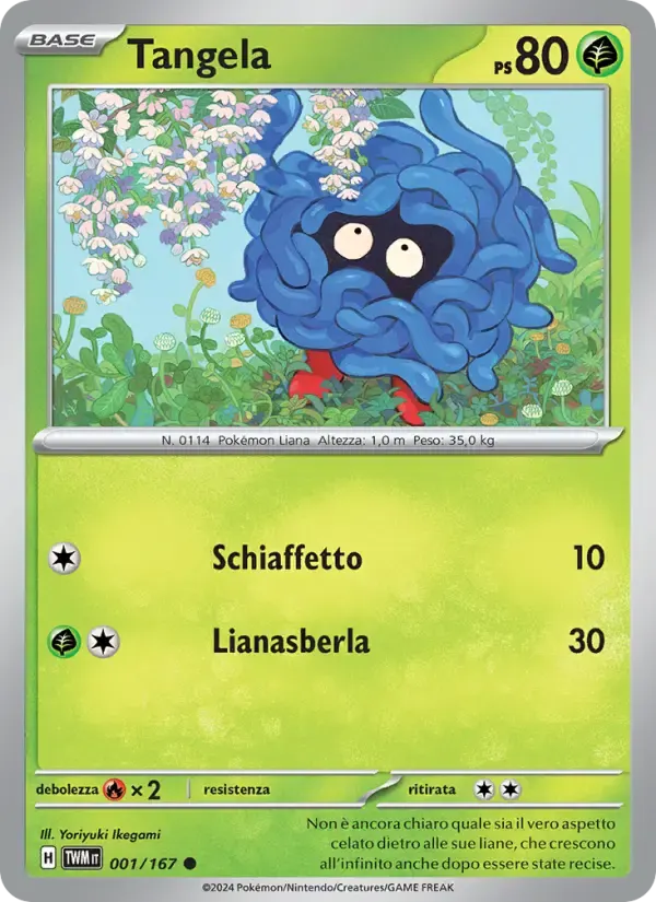 Tangela — Crepuscolo Mascherato 1 Italian Pokémon card