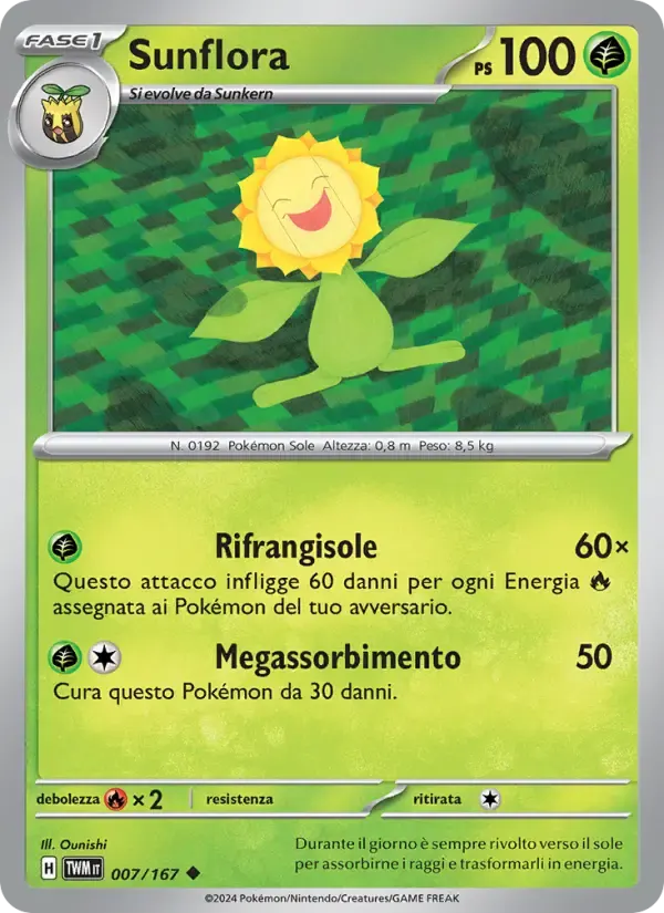 Sunflora — Crepuscolo Mascherato 7 Italian Pokémon card