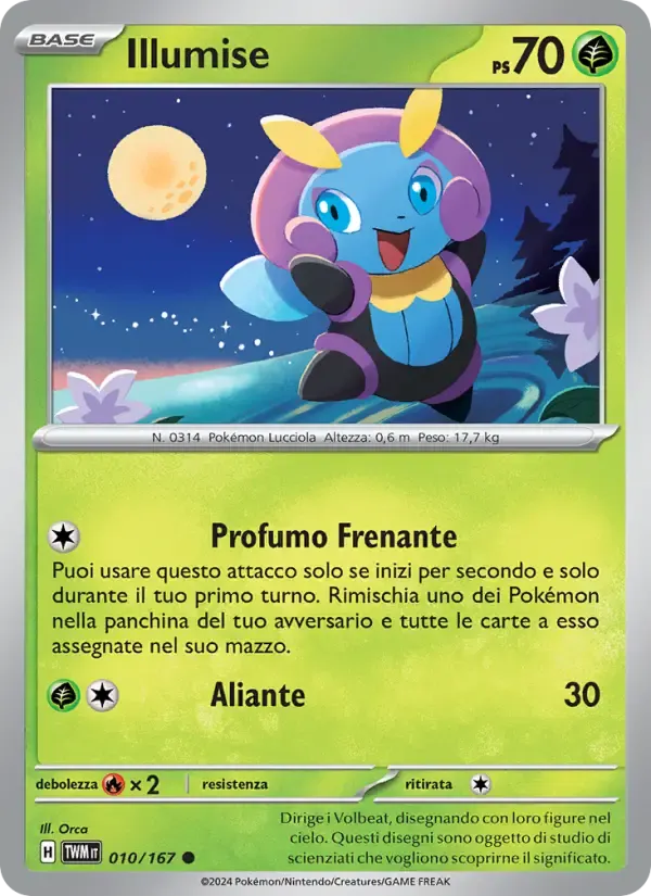 Illumise — Crepuscolo Mascherato 10 Italian Pokémon card