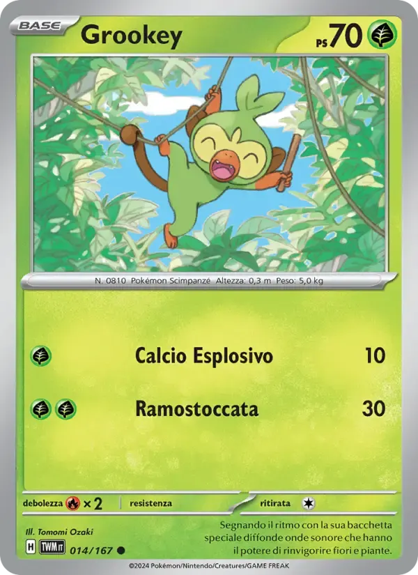 Grookey — Crepuscolo Mascherato 14 Italian Pokémon card