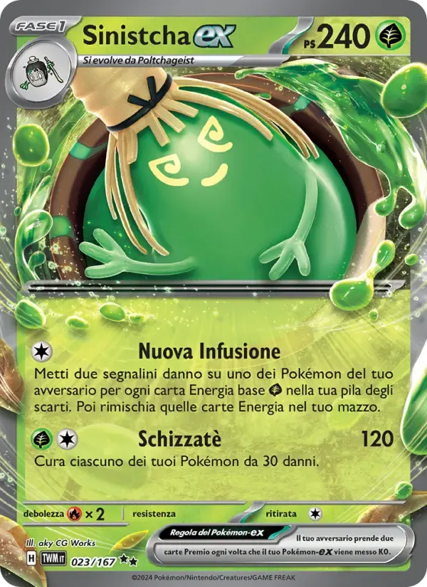 Sinistcha-ex — Crepuscolo Mascherato 23 Italian Pokémon card