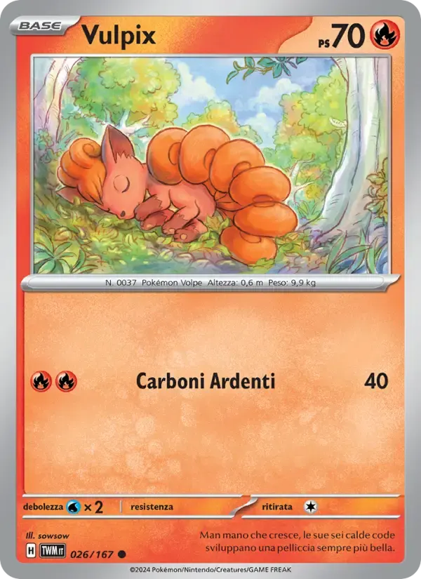 Vulpix — Crepuscolo Mascherato 26 Italian Pokémon card
