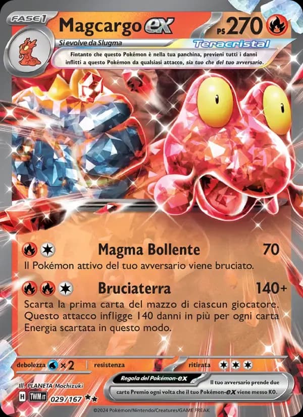 Magcargo-ex — Crepuscolo Mascherato 29 Italian Pokémon card