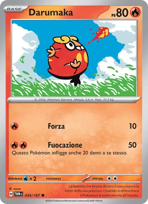 Darumaka — Crepuscolo Mascherato 34 Italian Pokémon card